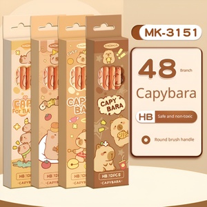 Set di Matite Cartoon Carine per Studenti delle Scuole Elementari, Matite per Schizzi e Disegni Senza Piombo HB con Gomma, 48 Pezzi Resistenti alla Rottura - Product Image 2