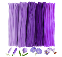 Kit de 300 nettoyeurs de tuyaux en fil de fer polyester faits à la main pour l'école, avec ruban floral coloré pour l'emballage de fleurs