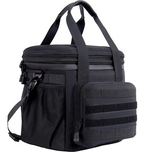 Custom Reusable Black Oxford Thermal Insulated Cooler <b>Bag</b> Grocery Cool Carry Tactical Lunch Cooler <b>Bag</b> for Food - Product Image 1
