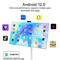 Tablet PC 27 Inci 6Gb+128Gb, Layar LCD LED Full HD, Kamera Internal, Speaker, Android 13, Layar Pintar Mobile, Dapat Dipindahkan, Pengisian Daya
