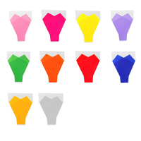 Couleur unie BOPP Transparent Flower Sleeve Multi-Branch Emballage en plastique étanche pour les magasins de fleurs