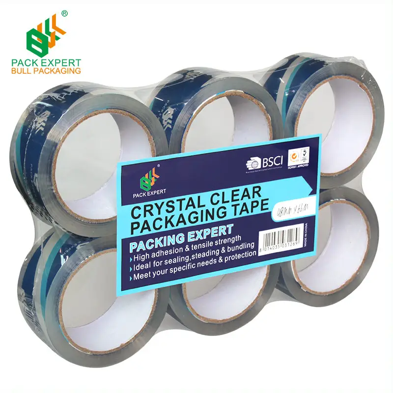 Shenzhen Logo Kustom Kristal Ultra Transparan B0PP Packing Tape