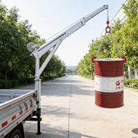 Mini grue à flèche électrique manuelle 360° en aluminium avec capacité de 400-800 kg pour balcon, bateau et camionnette