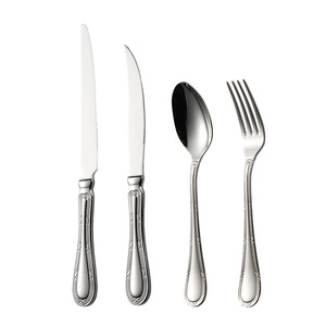 304 forchetta con coltello in pizzo forgiato in acciaio inossidabile stile classico Hotel stoviglie occidentali spesse e alte estetiche - Product Image 5