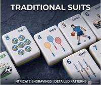 Ensemble de Mahjong de Luxe en Acrylique 160 Tuiles Style Américain Classique Jeu de Hockey sur Table pour Soirées Ludiques à Domicile Non Toxique