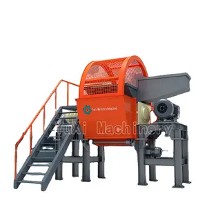 High Efficiency Manufacturer Double Shaft Tyre Shredder Machine Whole Truck Tire Recycling Shredder