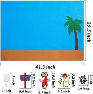 <span class=keywords><strong>Juego</strong></span> Educativo <span class=keywords><strong>de</strong></span> Historias Bíblicas para Niños, Tablero <span class=keywords><strong>de</strong></span> Fieltro con Historias <span class=keywords><strong>de</strong></span> la Natividad <span class=keywords><strong>de</strong></span> Jesús para Niños Pequeños - Product Image 3