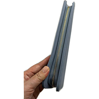 Portafolio de Cuero PVC con Cierre y Logotipo Grabado Personalizado, Organizador de Documentos para Empresas, Carpeta de Archivos A4 de Cuero PU