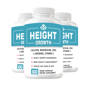 Cápsulas de Suplemento Dietético OEM Growth Height con L-Arginina, Calcio, Zinc y Vitamina D3 para Adultos, Mejora la Densidad Ósea y el Soporte Articular, 60 Cápsulas - Product Image 5