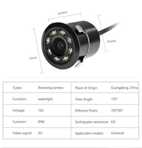 IP68 <span class=keywords><strong>Camera</strong></span> chiếu hậu không thấm nước với đường đậu xe nhỏ rơm hat xe máy ảnh Vít gắn nhúng đảo chiều máy ảnh phổ - Product Image 2