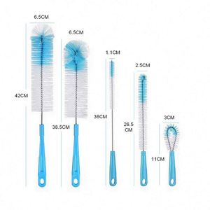 Hot Selling Long <b>Bottle</b> <b>Brush</b> Cleaner for Water <b>Bottle</b> Long Handle <b>Bottle</b> <b>Brush</b> for Cleaning Thermos Narrow Neck - Product Image 2