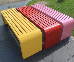 مقعد خارجي لحديقة الحديقة ، فناء مكشوف العاري ، إطار معدني - Product Image 1