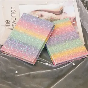 Sıcak satış yaratıcı gökkuşağı temalı renkli dizüstü dergisi dikiş ciltleme ile toptan kağıt planlayıcısı dizüstü