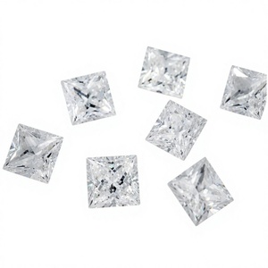 Prix de gros, haute qualité, 0,60 ct/pièce, clarté VS-Si, taille princesse, pierre cultivée en laboratoire personnalisée, couleur DEF impeccable pour la fabrication de bijoux fins - Product Image 1