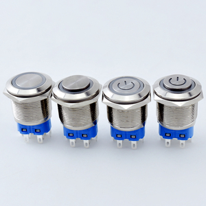 Trung Quốc-đẩy nút 2NO 2NC Contactor tự khóa thiết lập lại thiết bị chuyển mạch 16 19 22 25 <span class=keywords><strong>28</strong></span> 30 40 <span class=keywords><strong>mm</strong></span> plug-in chân pin thiết bị đầu cuối 12V Max. Điện áp - Product Image 3