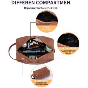 Sac de toilette de voyage BSCI en nylon PU imperméable pour homme, sac de rasage portable, sac de rangement pour articles de toilette - Product Image 2