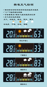 Reloj de Pared Digital Grande al por Mayor con Control Remoto Electrónico, Doble Alarma, Estación Meteorológica, Temperatura, Humedad y Fecha - Product Image 3