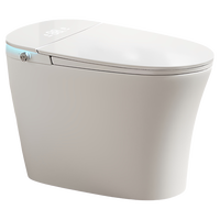 Toilette intelligente automatique moderne avec commande vocale IA et capteur de pied, siège chauffant, cuvette allongée pour la maison/l'hôtel