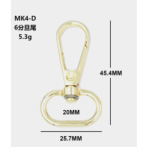 Nhà Máy 2025 trực tiếp hợp kim kẽm Niken miễn phí xoay Snap móc khóa với dây đeo và móc khóa-Chất lượng cao - Product Image 4