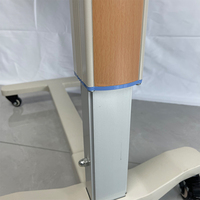 Table de repas pour patients d'hôpital avec plateau en bois rétractable et amovible, solution de mobilier