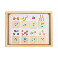 Juguete Educativo de Madera para Niños, Montessori, con Números de Colores, para el Aprendizaje de la Cognición, Juego de Emparejamiento Matemático, Venta al Por Mayor