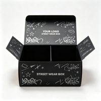 Boîte en carton ondulé imprimée en quadrichromie (CMYK) avec fermeture auto-adhésive, pliable, finition mate, pour l'expédition e-commerce