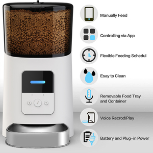 Nouvel arrivage Mangeoire automatique pour animaux de compagnie Télécommande intelligente Mangeoire pour animaux de compagnie Wifi Microchip Automatic Dog Pet Bowls Food Feeder - Product Image 2
