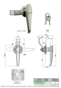 Poignées et serrures de porte SK1-317S, serrure à came à quart de tour, poignée de traction en acier inoxydable pour armoire électrique industrielle - Product Image 6
