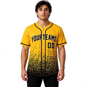 Maillot de baseball personnalisé respirant imprimé par sublimation, grande taille, unisexe, manches courtes, uniforme d'équipe personnalisé, fournisseur en gros - Product Image 1