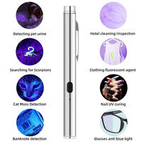 Linterna Compacta UV de 365nm, Luz Negra, Carga USB, Mini Linterna de Bolsillo LED, Luz Negra Pequeña para Detectar Manchas de Orina de Mascotas