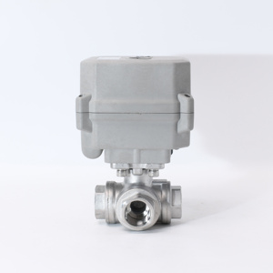 Tonheflow DN15 DC12v DC24v CR501 3 pièces Vanne à boisseau sphérique motorisée haute pression avec contrôleur, Vanne d'eau électrique en acier inoxydable de haute qualité - Product Image 1