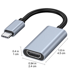 Câble adaptateur <span class=keywords><strong>USB</strong></span>-C vers <span class=keywords><strong>HDMI</strong></span> transfrontalier, projecteur d'écran d'ordinateur portable 4K, téléphone portable, mise en miroir de plusieurs appareils - Product Image 2