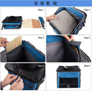 Penjualan terlaris 2023 desain baru lembut selvedge bernapas pembawa hewan peliharaan sepeda keranjang pembawa tas Travel ransel anjing untuk kucing - Product Image 5