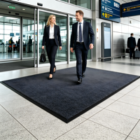 Tapis d'entrée antidérapants sur mesure pour aéroports, gares, transports publics et halls intérieurs
