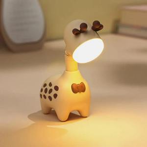 Lámpara con temática de animales, linda lámpara de noche con forma de jirafa, recargable por USB, lámpara de mesa con iluminación suave, protección ocular, LED para niños - Product Image 3