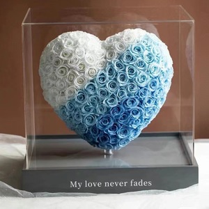 Decorazione Regalo per San Valentino all'Ingrosso, <span class=keywords><strong>Fiore</strong></span> <span class=keywords><strong>Angelo</strong></span> Cuore, Rosa Eterna Preservata in Scatola di Acrilico - Product Image 6