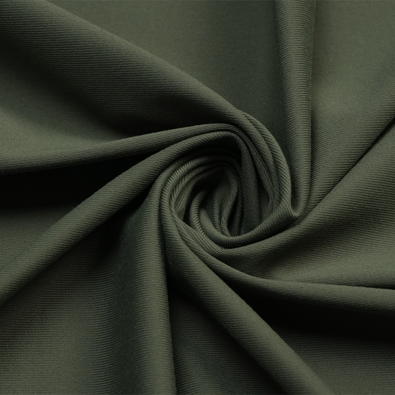 32G Olive Green Matte Textured Tricot Fabric High Stretch Lightweight Smooth Surface Material High-End Sports Functional