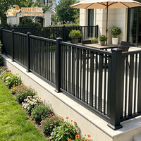Panneau de clôture en aluminium à barres verticales, couleur RAL personnalisée, revêtement en poudre, clôture de sécurité pour jardin et piscine extérieurs, OEM