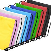 Sac de sport personnalisé en nylon et polyester imperméable avec cordon de serrage et logo imprimé