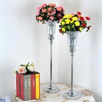 Support floral pour centre de table de mariage, vase guide de table en métal électroplaqué, décoration de table ornementale