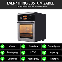 Friteuse électrique multifonctionnelle à commande numérique 16L avec écran tactile, four à air fryer 30L