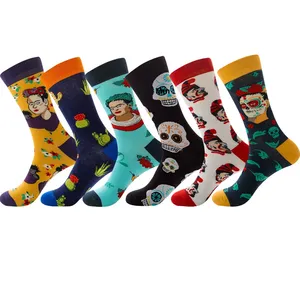 2025 nuevo algodón Navidad térmico invierno mexicano calavera <span class=keywords><strong>Sushi</strong></span> Cactus estampado cálido calcetines de tripulación para hombres y mujeres - Product Image 1