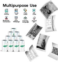 Papier adhésif autocollant thermique continu 57 x 25 mm pour impression instantanée compatible avec la plupart des appareils photo et imprimantes