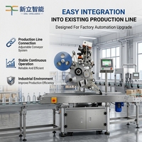 Ligne de production de machines d'étiquetage électriques plates efficaces, système d'étiqueteuse automatique personnalisable à positionnement automatique pour films, sacs et bois