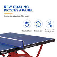 Table de tennis de table professionnelle d'extérieur imperméable avec filet et poteaux à serrage rapide, table de ping-pong