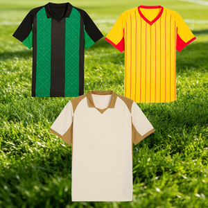 Proveedor Mayorista, Venta Caliente, Camisetas de Fútbol Rojas y Doradas para Hombre, Verano, Local/Visitante, Antibacterianas, Transpirables, 100% Poliéster - Product Image 1