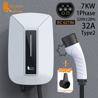 Station de recharge portable pour véhicules électriques Feyree 7kw 32A, mini chargeur mural pour voiture avec prise de charge de type 2, boîte de recharge murale EV