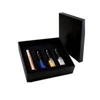 Ensemble de mini-flacons de parfum personnalisés haut de gamme noirs de 2/3 ml, 5 ml, 10 ml, avec boîte d'emballage rigide et mousse EVA pour huile essentielle, rouge à lèvres