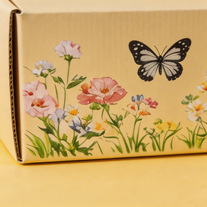 Caja <span class=keywords><strong>de</strong></span> Cartón Corrugado Kraft Personalizada, Amarilla Vintage, Impresión a Doble Cara, Tipo Avión, para Envíos y Embalaje <span class=keywords><strong>de</strong></span> Regalos - Product Image 4