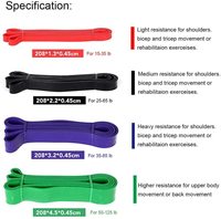 Bandas de látex para hacer ejercicio en casa, cintas de resistencia para Yoga, Fitness, fuerza, 5 niveles